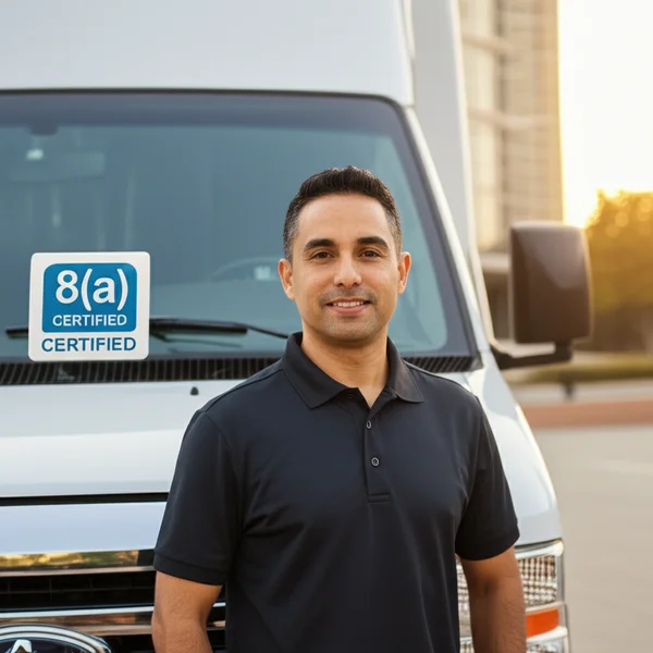 8(a) certified small business owner with federal building