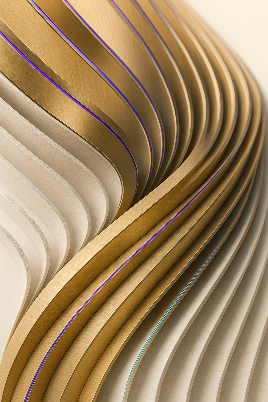 Layered ribbon illustration